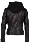 Flura RF Leather Jacket, Plum