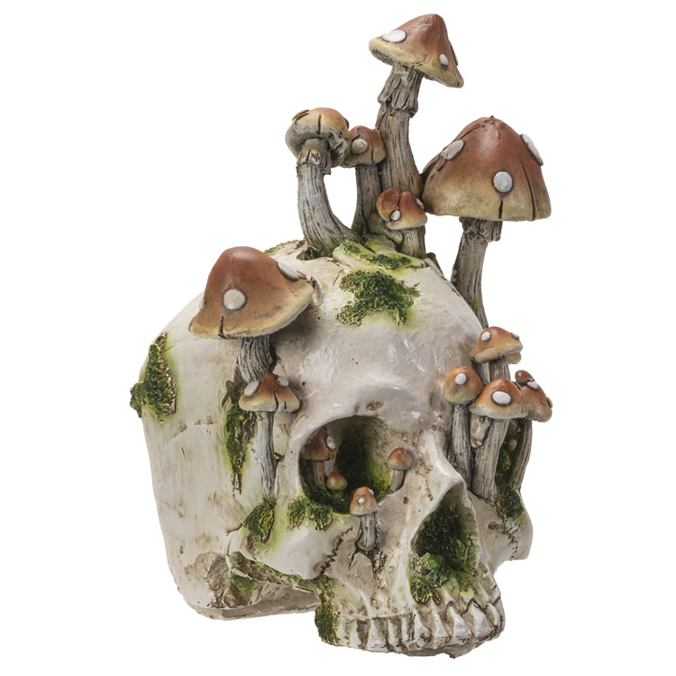 Skull with Mushrooms