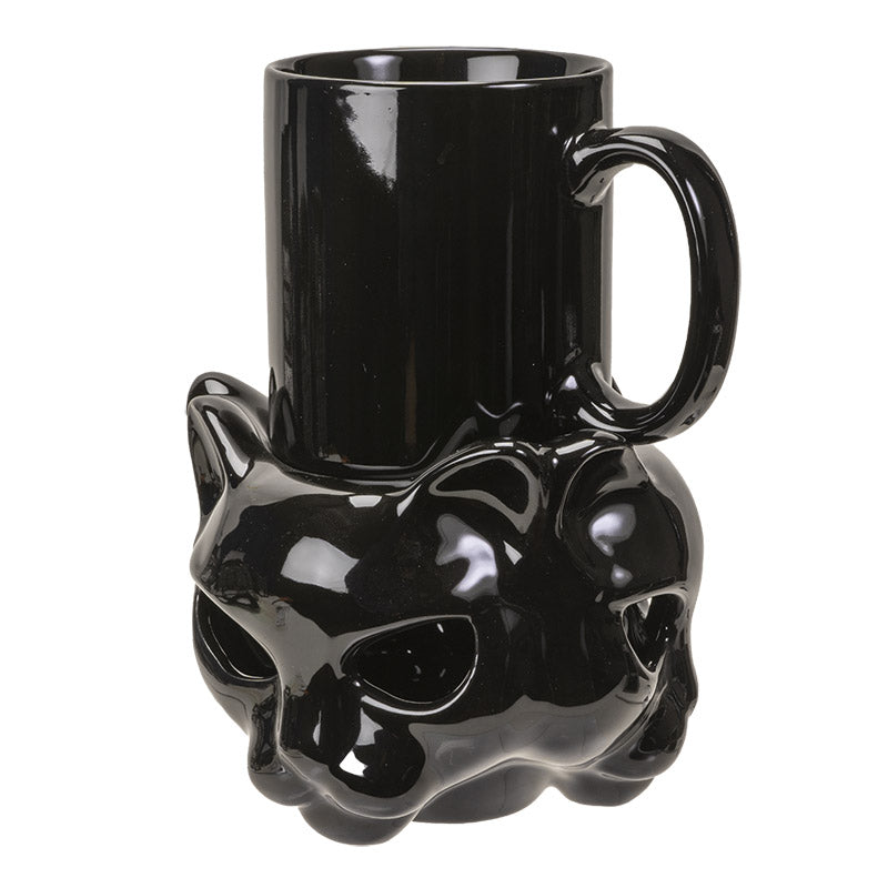 Black Cat Mug with Tea Light Warmer