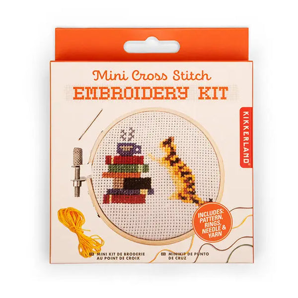 Mini Cross Stitch Embroidery Kit - Cat