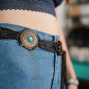 Medallion Macrame Belt - Skinny Style