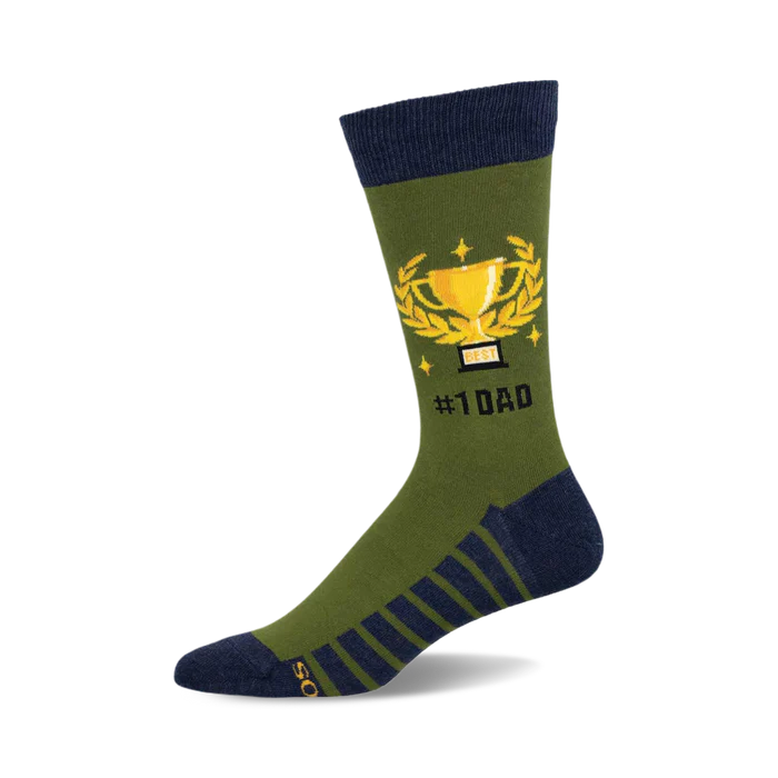 #1 Dad - Green Men's Sock