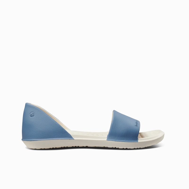 Women's Friday Flat- Dusty Blue/Bone