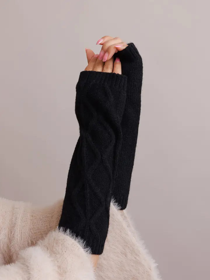 Aran Soft Knitted Arm Warmer