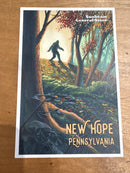 New Hope, Pennsylvania - Wanderer - Bigfoot in Forest - Sunbeam General Store Post Card