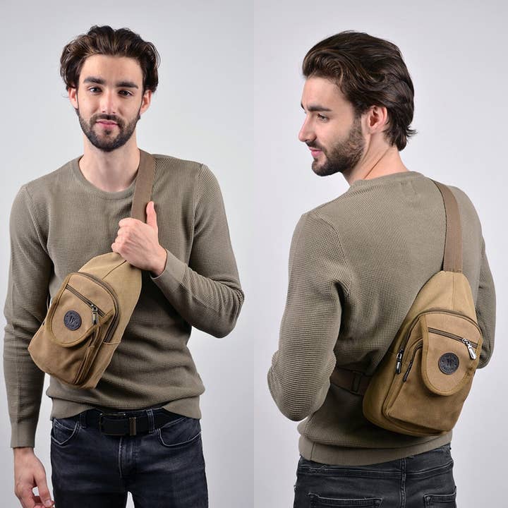 Crossbody Canvas Sling Bag Backpack