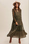Tiered Lace Maxi Boho Dress