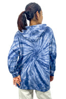 Mushroom Hoodie Pullover - Blue Tie Dye