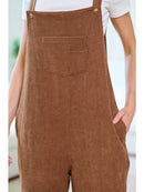 Classic Brown Corduroy Overalls