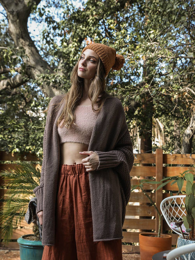 Bat Sleeve Knit Cardigan