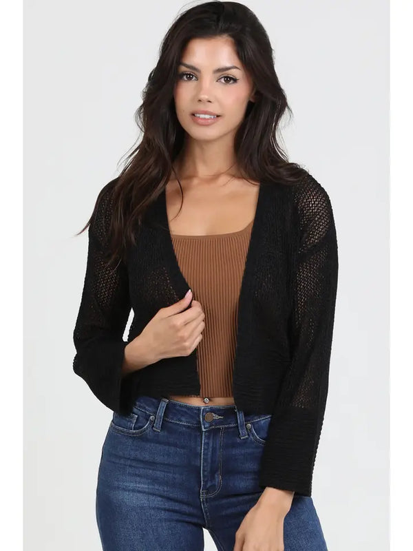 Light Weight Cardigan- Black