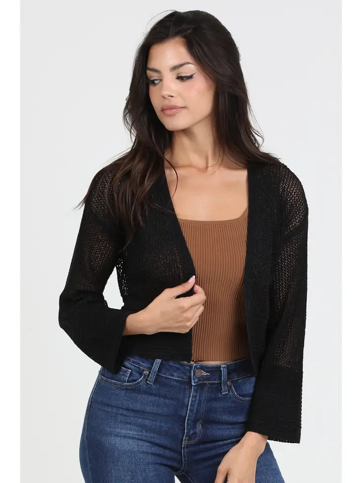 Light Weight Cardigan- Black