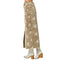 Embroidered Front Slit Corduroy Skirt