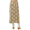 Embroidered Front Slit Corduroy Skirt