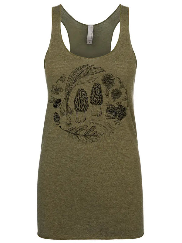 Morel Mush Nature Walk Tank Top Mushroom Shirt Moth Shirt