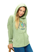 Whimsical Tree of Life Sun Moon Print Hoodie