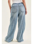 Judy Blue High Waisted Palazzo Featherweight Jeans with Drawcord