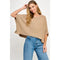 Waffle Texture Poncho Layering Top