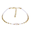 Seed Bead Anklet with Fresh Water Pearl