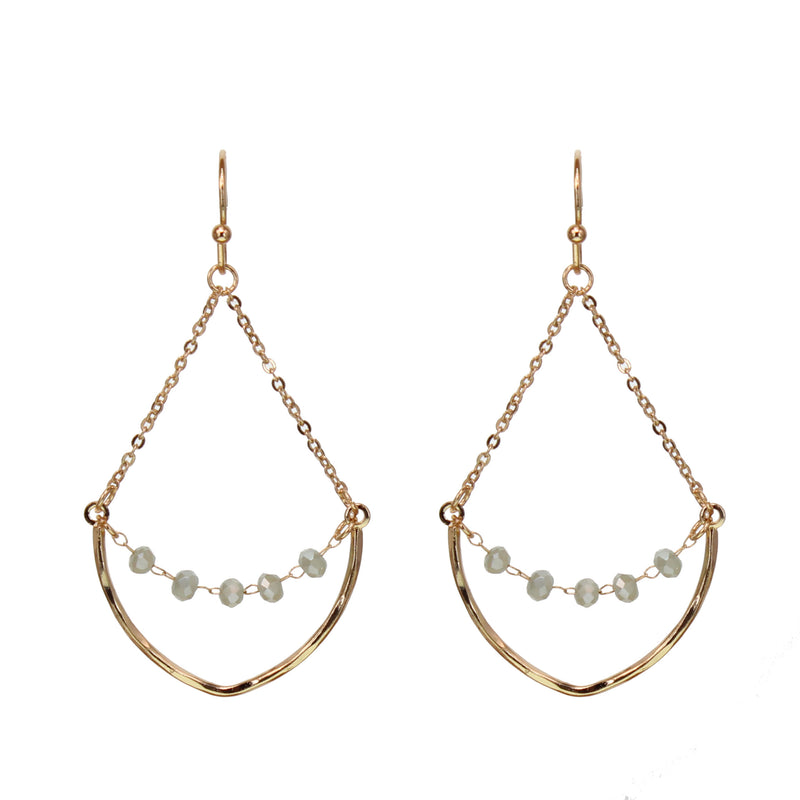 Delicate Chain and Crystal Earrings