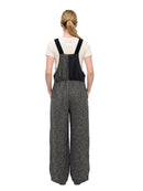 Overall Colorblock Tiered Wide Leg Textured Fabric