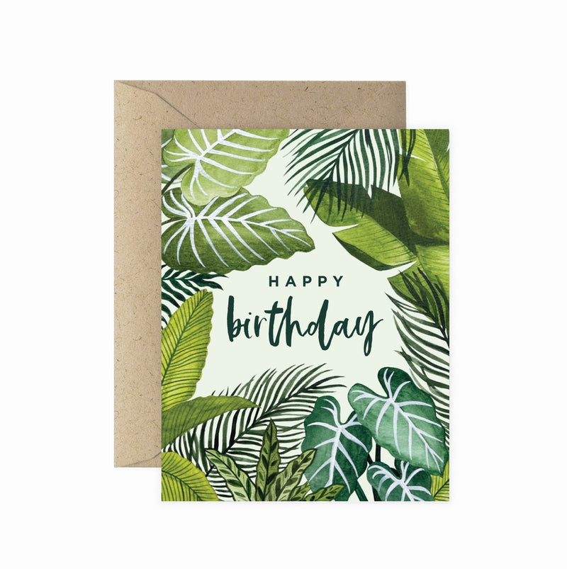 Foliage Frame Birthday Greeting Card