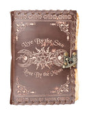 Live By The Sun Love By The Moon Black Leather Journal