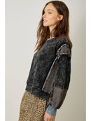 Mixed Media Washed Sweatshirt