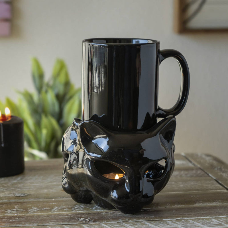 Cat Tea Light Mug Warmer W/mug