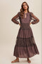 Tiered Lace Maxi Boho Dress