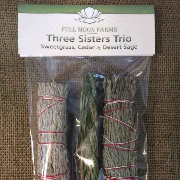 Three Sisters Trio - Sweetgrass with Cedar and Desert Sage