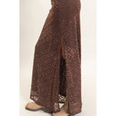 Velvet Lace Maxi Skirt- Chocolate