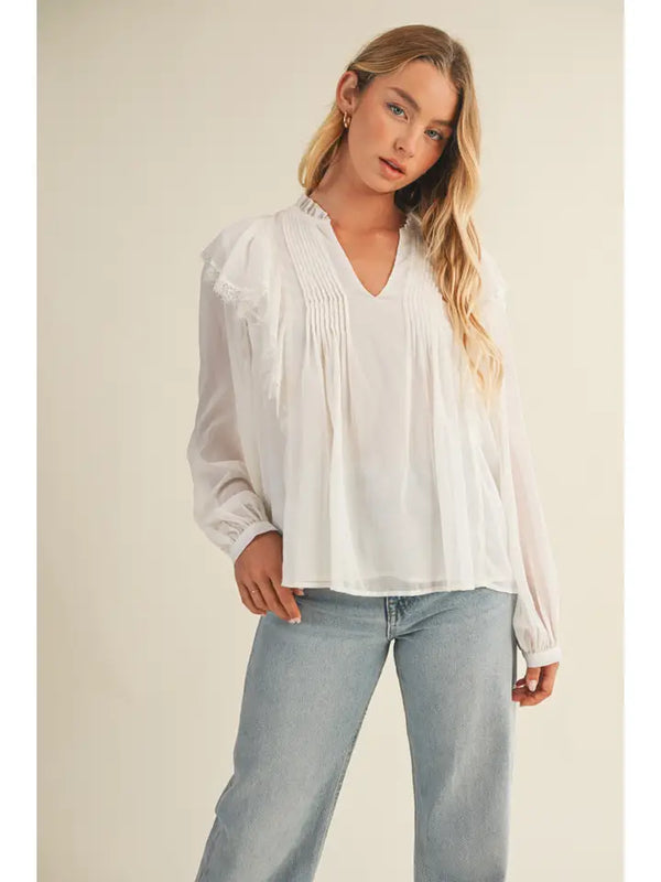 Ruffle Long Sleeve Top
