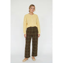 Plaid Corduroy Barrel Pants