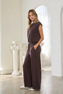 Brushed Model Elastic Waist Pants