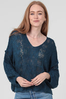 Beachy Light Weight V Neck Crop Pullover Sweater