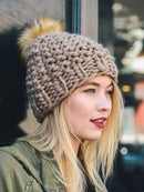 Oversized Chunky Pom Beanie