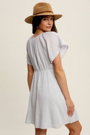 Lace Trim Babydoll Mini Dress