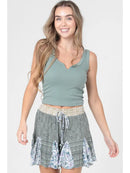 Godet Twin Print Shorts