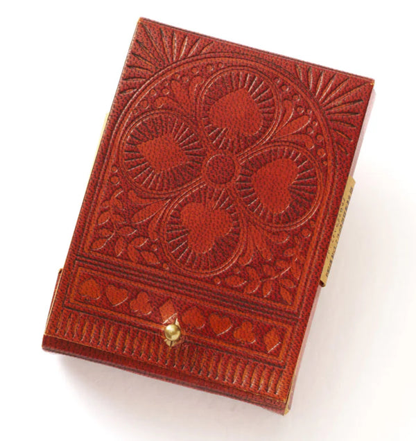 Embossed Leather Playing Cards Set