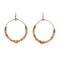 Wire Loop Earring with Crystal and Metal Beads