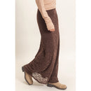 Velvet Lace Maxi Skirt- Chocolate