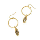 Ruchi Evil Eye Charm Hoop Earrings