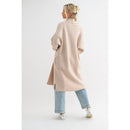 Melange Sweater Coat - Taupe