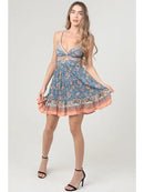 Twist Front Keyhole Dress with Tiers