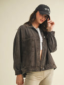 Vintage Wash Pleated Back Jacket