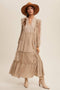 Tiered Lace Maxi Boho Dress