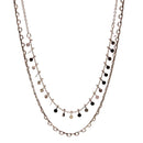 Double Chain Necklace with Coins