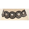 Leather Large Disc Belt Silver/ Black
