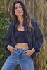 Quilted Knit Mineral Washed Jacket